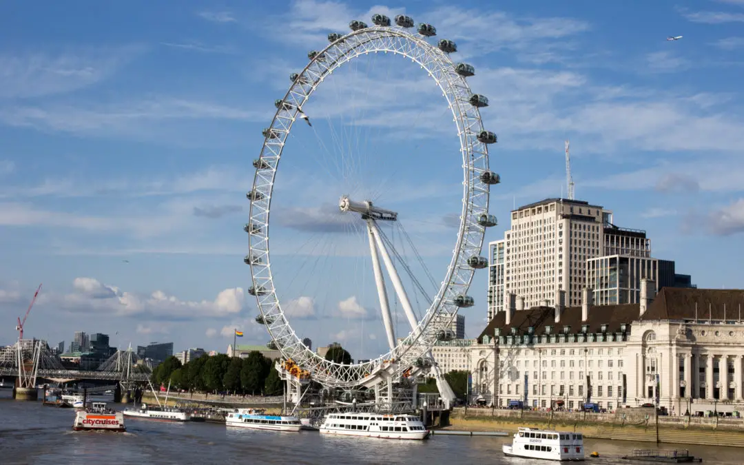 Eine der Top Sehenswürdigkeiten in London: das London Eye.