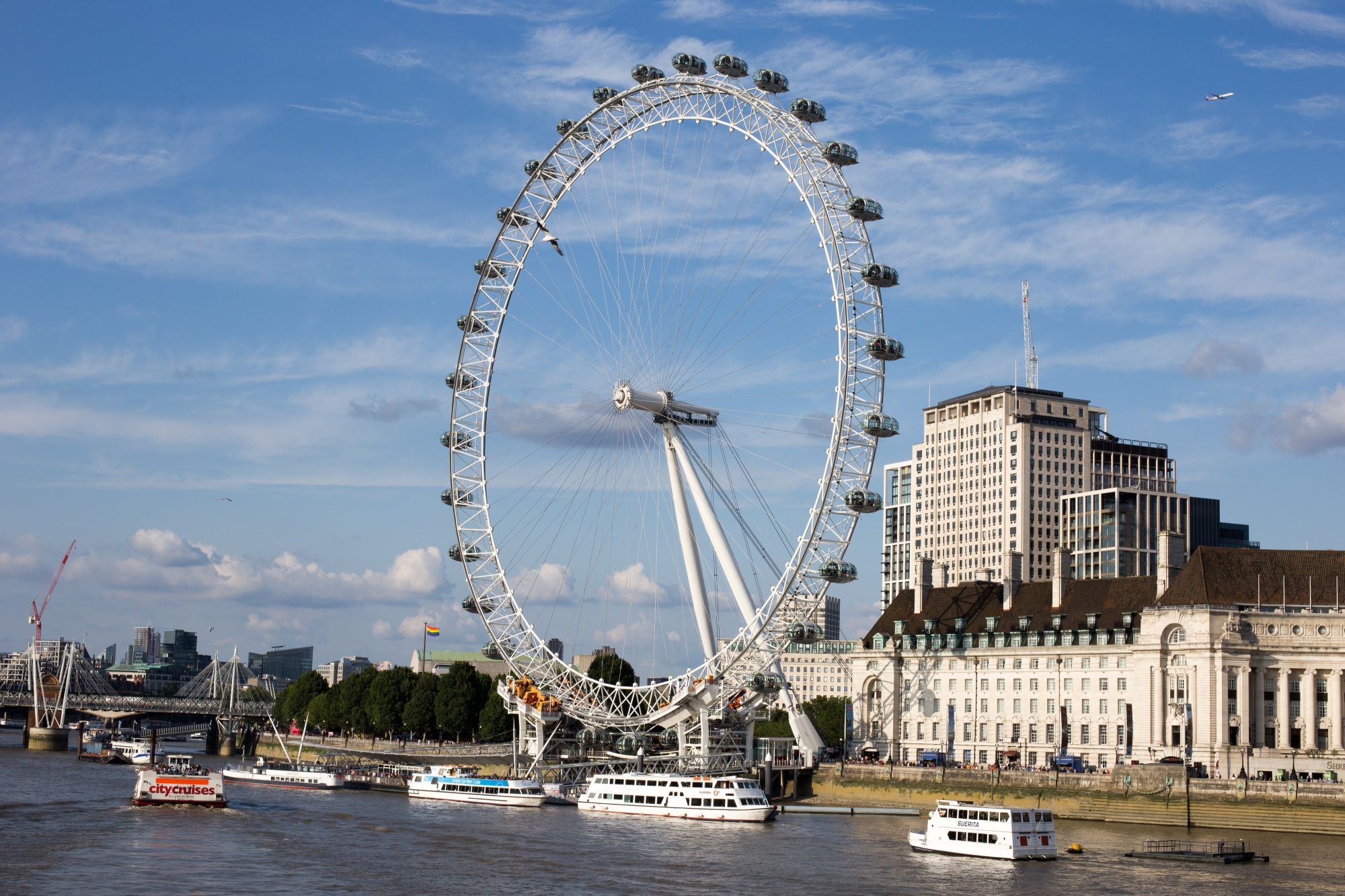 Eine der Top Sehenswürdigkeiten in London: das London Eye.