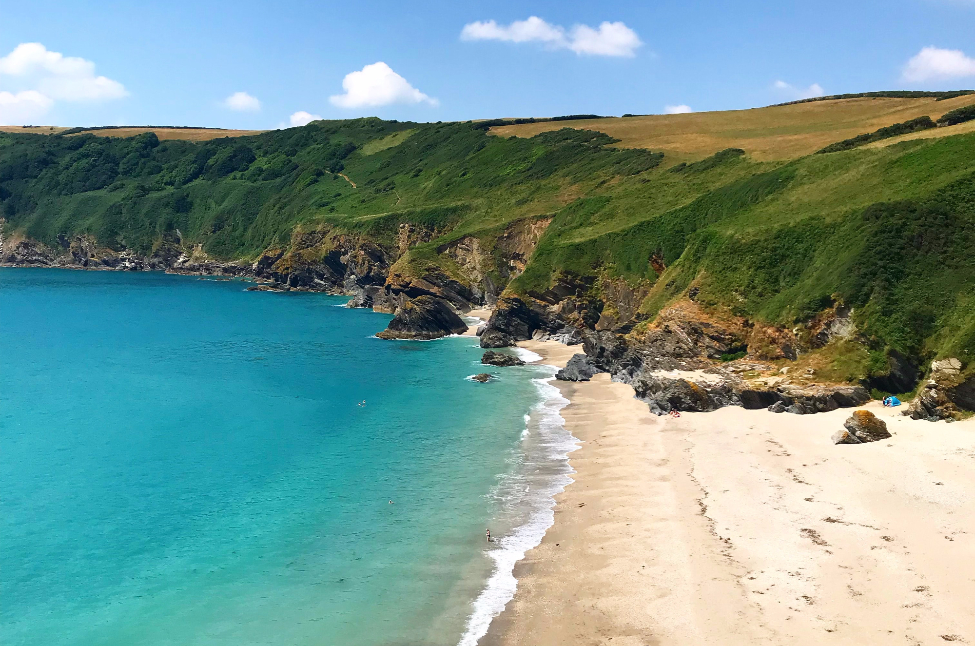 Lantic Bay, ein traumhaft schöner Strand im Süden von Cornwall