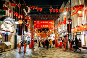 Chinatown London bei Nacht